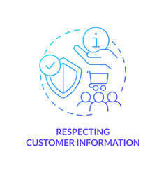 Respecting Customer Information Blue Gradient