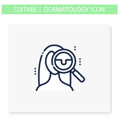 Skin Checkup Line Icon Editable