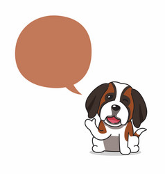 Cartoon Character Saint Bernard Dog With Speech