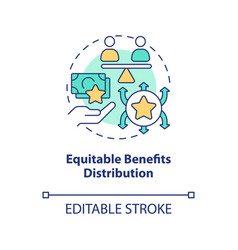 Equitable Benefits Distribution Concept Icon