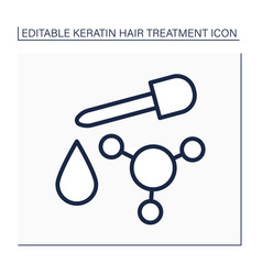 Keratin Serum Line Icon