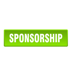 Sponsorship Button Square Green Push