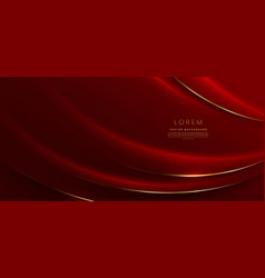 Abstract 3d Curved Red Shape On Red Background