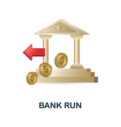 Bank Run Icon 3d From Economic Crisis Collection