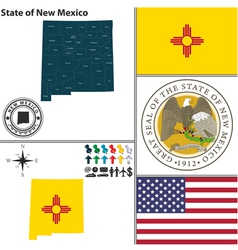 Map Of New Mexico With Seal