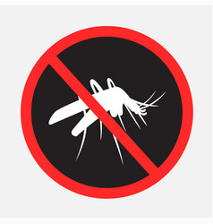 Anti Mosquito Insect Sticker Dark Sign