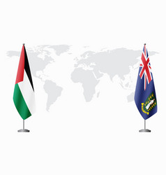 Palestine And British Virgin Islands Flags For