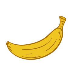 Single Ripe Yellow Banana Clip Art