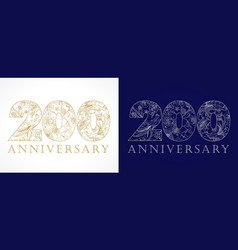 200 Anniversary Vintage Silver Gold