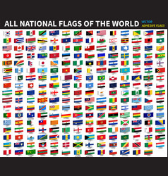 All official national flags of the world roll up Vector Image