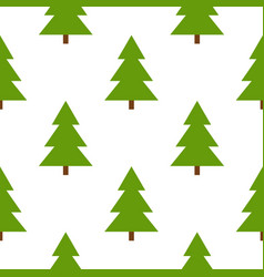 Seamless Pattern Template Of Forest Pine