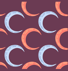 Simple Moon Silhouettes Seamless Pattern