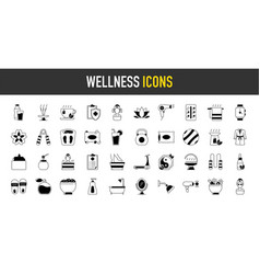 Wellness Icon Set Such As Massage Yoga Spa