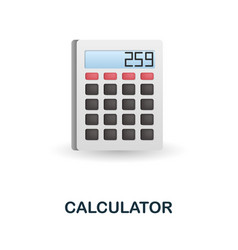 Calculator Icon 3d From Measuring Collection