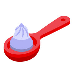 Spoon Baozi Icon Isometric Chinese Food