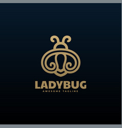 Logo Ladybug Line Art Style