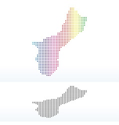 Map Of Guam With Dot Pattern