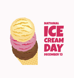 National Ice Cream Day On December 13 Poster