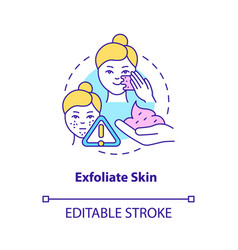 Exfoliate Skin Concept Icon