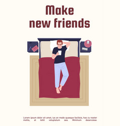 Make New Friends Online Poster Template Internet