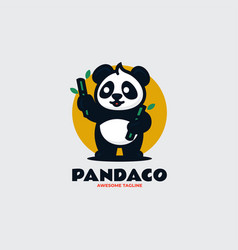 Logo Panda Mascot Cartoon Style