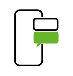 Phone With Bubble Text Message Icon