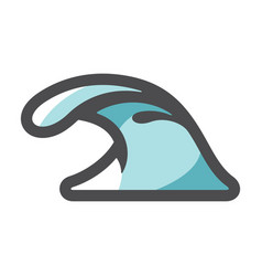 Sea Wave Rushing Icon Cartoon