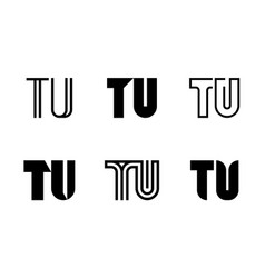 Set Of Letter Tu Logos