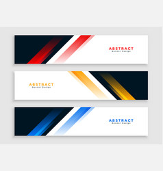 Set Of Three Horizontal Web Banners Header For