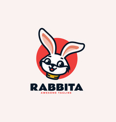 Logo Rabbit Mascot Cartoon Style