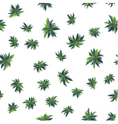 Seamless Pattern From Palm Trees Top View