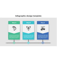 Set Shrimp Lobster And Sushi Business Infographic