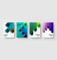 Vivid Realistic Spheres Handbill Layout Bundle