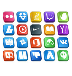 20 Social Media Icon Pack Including Photo Search