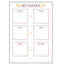 2020 Goal Spread Minimalist Planner Page Design