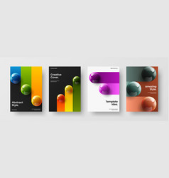 Clean Realistic Spheres Handbill Composition