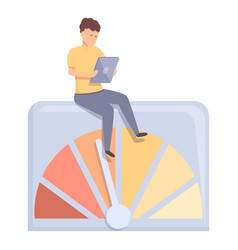 Dashboard Unit Icon Cartoon Strategic Time