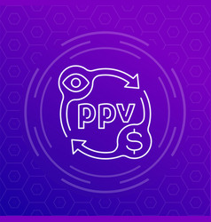 Ppv Icon Pay Per View Line Design