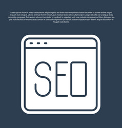 Blue Line Seo Optimization Icon Isolated On