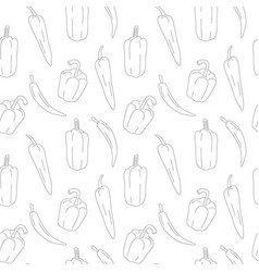 Different Peppers Pattern Line Art