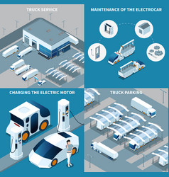 Electric Vehicles Isometric Design Concept