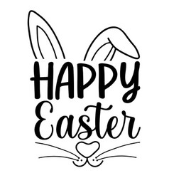 Happy Easter Silhouette Bunny Svg Cut