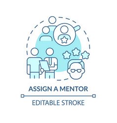 Assign Mentor Turquoise Concept Icon