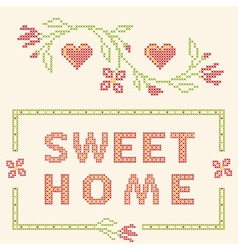 Home Sweet - Cross-stitch Embroidery