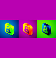 Isometric Weight Icon Isolated On Blue Purple