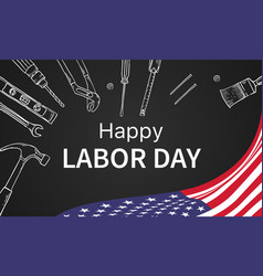 Usa Labor Day Background With Flag