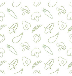 Vegetarian Fruit And Vegetables Seamless Pattern