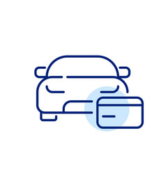 Car And Credit Card Pictogram Rental And