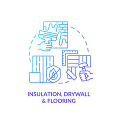 Insulation Drywall And Flooring Blue Gradient