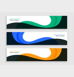 Pack Of Abstract Web Header Layout For Modern